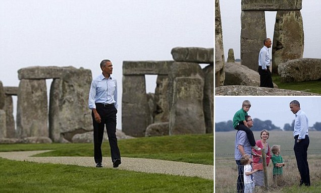 Stonehenge Dikunjungi Obama, Kejutkan Pengunjung